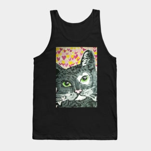 Cat face painting Tank Top